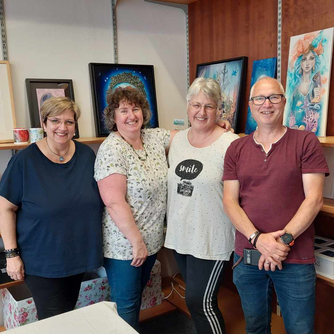 Vier kreative Künstler im Atelier Wittmund